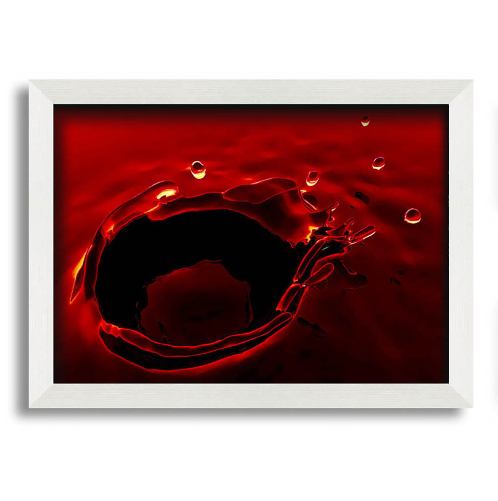 Gerahmtes Leinwandbild Red Water Splash