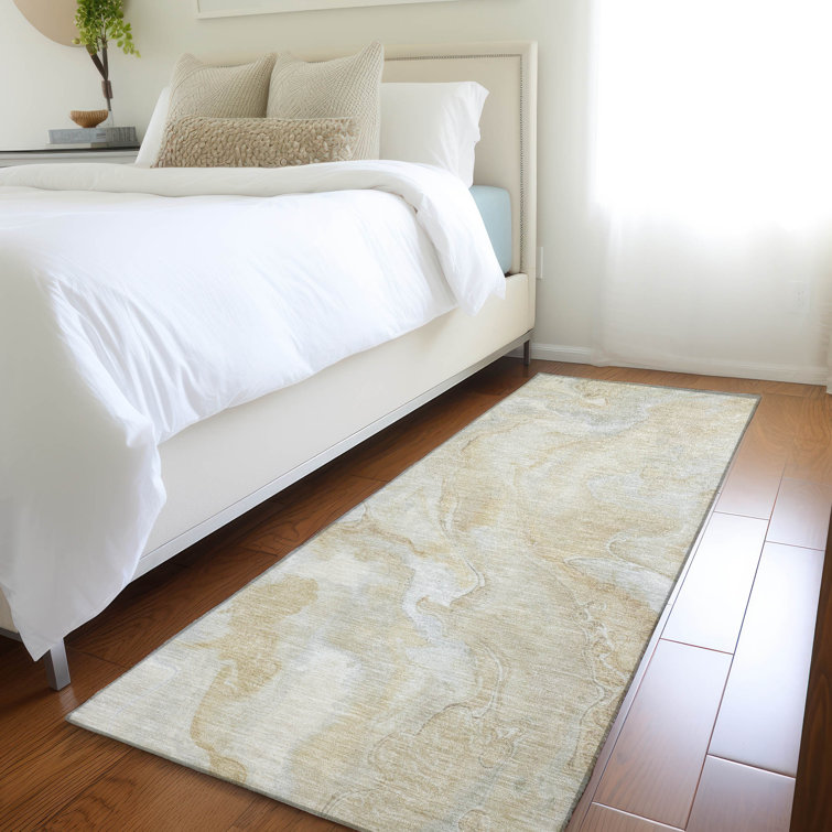 Machine Washable Indoor/Outdoor Cinead ACN1707 Beige Rug