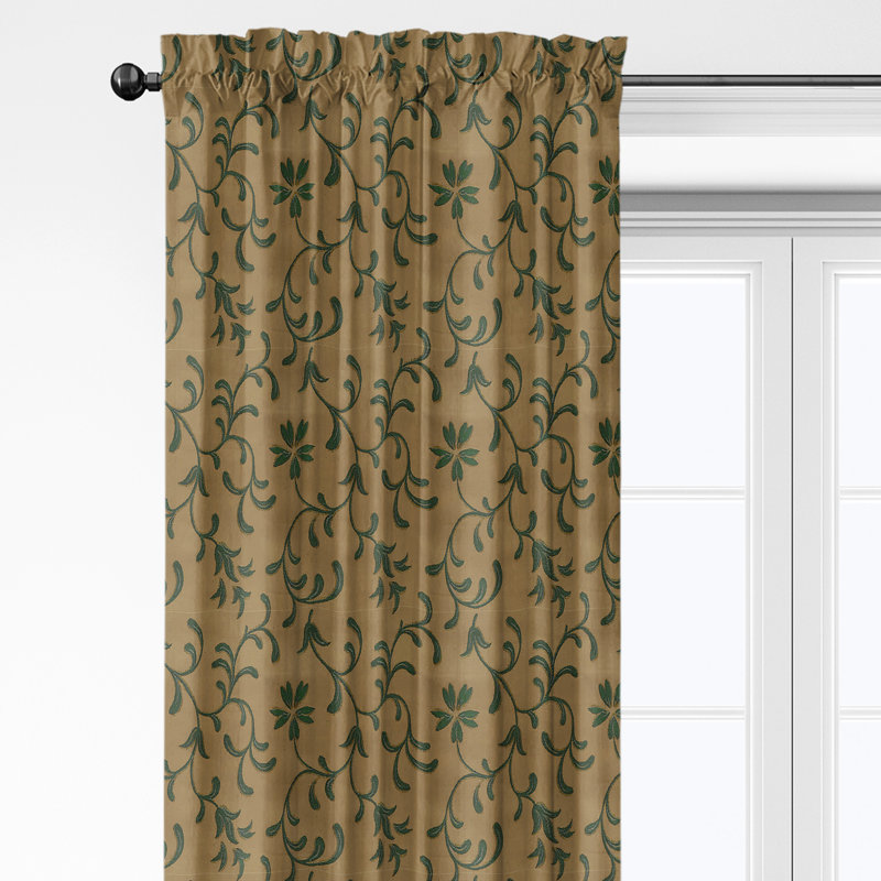 Paire de rideaux Breccan Emerald Pole Top (l 50 po x L 84 po), Émeraude, L 50 po x L 84 po