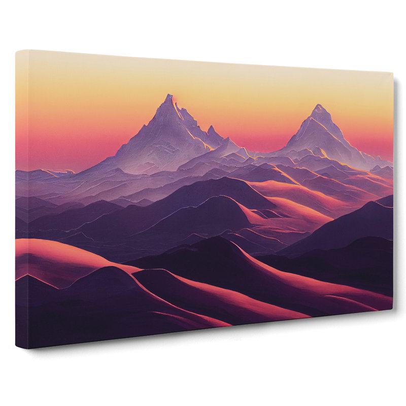 Alert Mountain Sunset - Wrapped Canvas, 50cm H x 76cm W x 3cm D