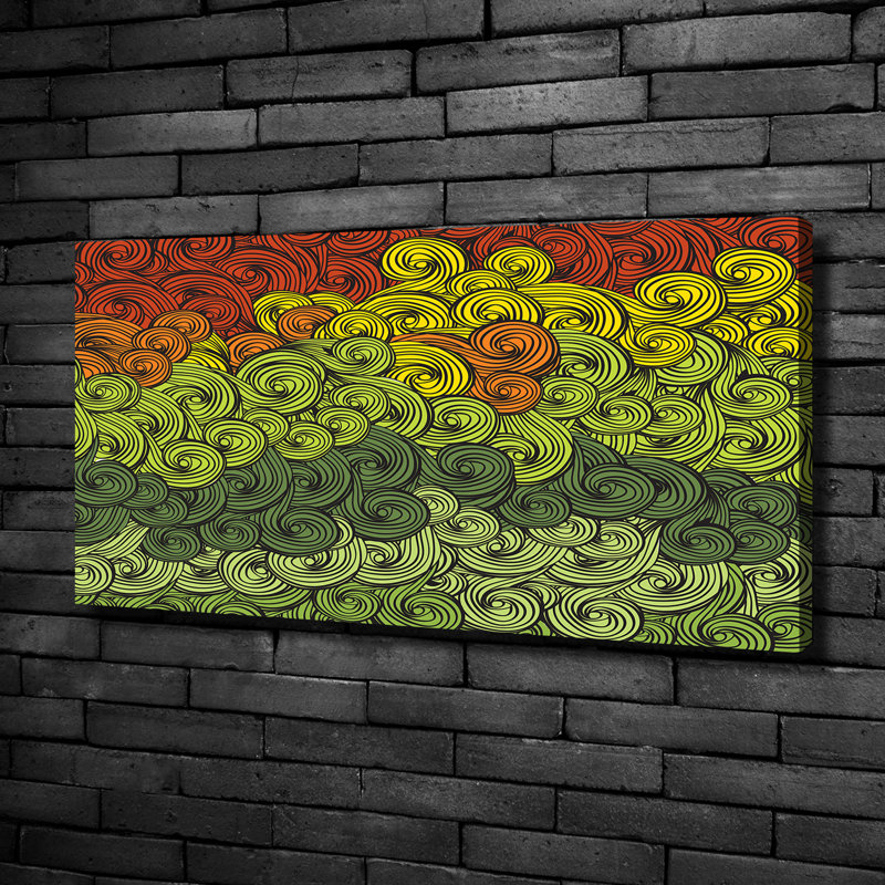 Colorful Waves - No Frame Print on Canvas