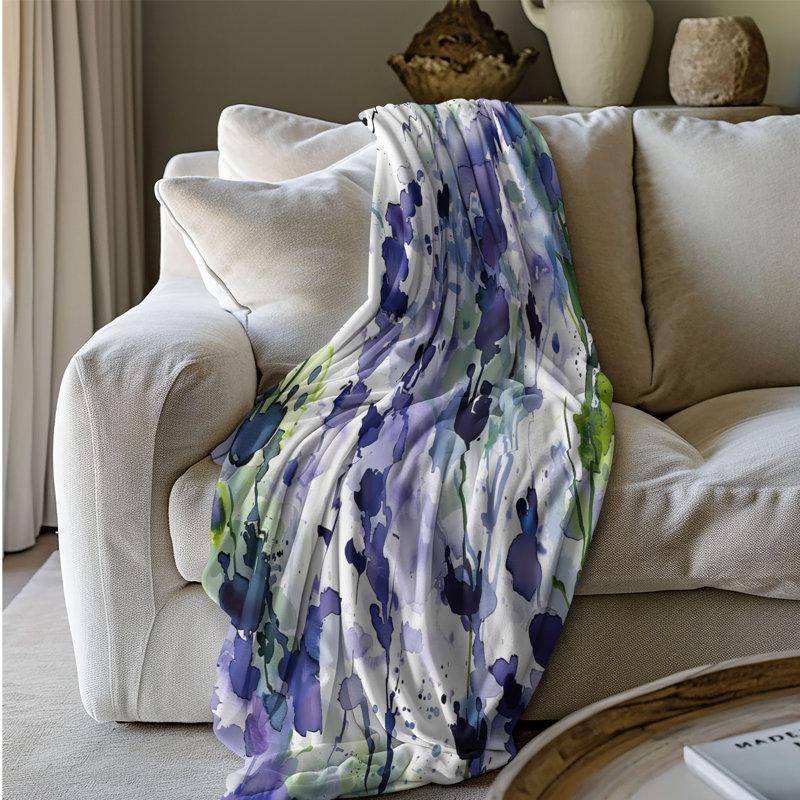 Violet Art - 1 pièce Sherpa Premium, Lit simple