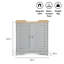 Shrewsbury Grey Under Sink Bathroom Cabinet-122000248