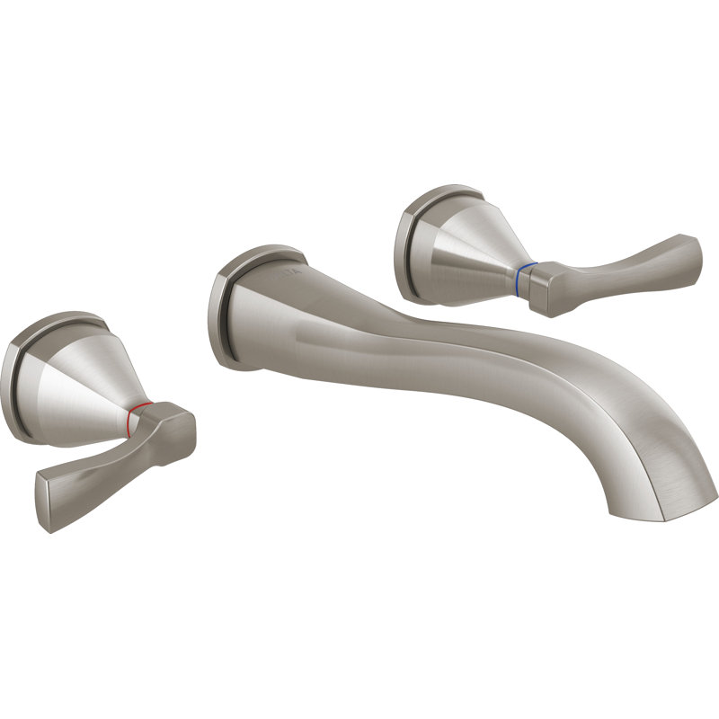 Garniture de robinet de salle de bain murale Stryke, Inoxydable