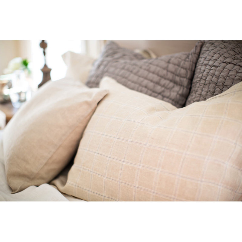 Zackie Linen Duvet Cover Set, Standard Sham