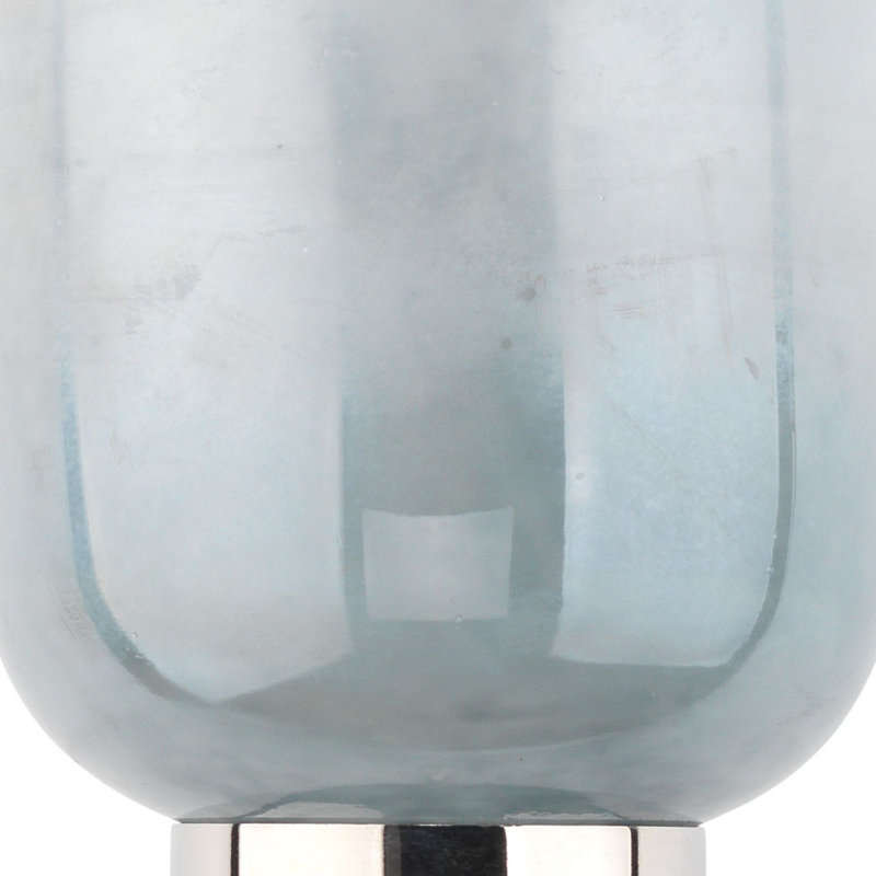 Armed Sconce, Silver, Gray/Blue