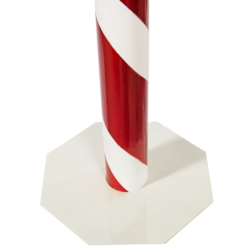Red-White Standing Candy Cane., 48'' H x 2.95'' W x 18.1'' D