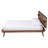 Baxton Studio Elvina Mid-Century Transitional Ash Walnut Wood King Size Platform Bed With Built-In Shelves-106679586