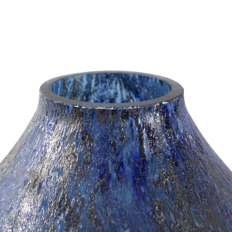 Nestora Art Glass in Deep Azure Blue- Short