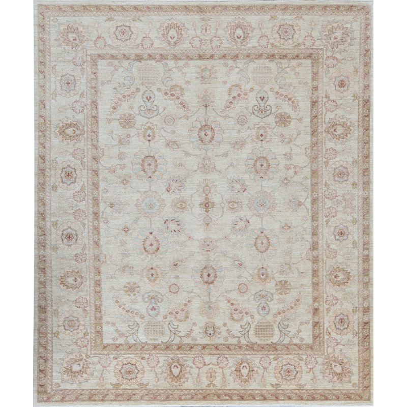 Tapis ivoire de haute qualité noué à la main Sultanabad