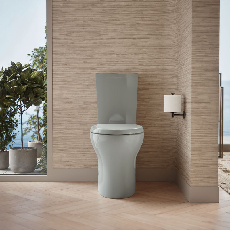 Toilette allongée deux pièces Persuade 1,6 GPF (siège non inclus), Gris glacé