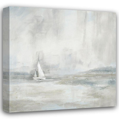 Breakwater Bay Nan Gallery Wrapped Canvas Art Titled: Silver Sail 41459