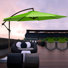 Parasol de patio rond en porte-à-faux de 10 pi avec contrepoids