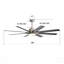 Ventilateur de plafond 66 pouces à profil bas en ABS avec lumières à intensité variable et moteur à courant continu réversible silencieux à 6 vitesses pour l'intérieur