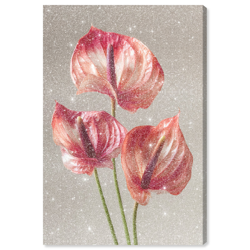 Crimson Silk Veins II Print by Oliver Gal, 16"H x 24"W, Gallery Wrapped