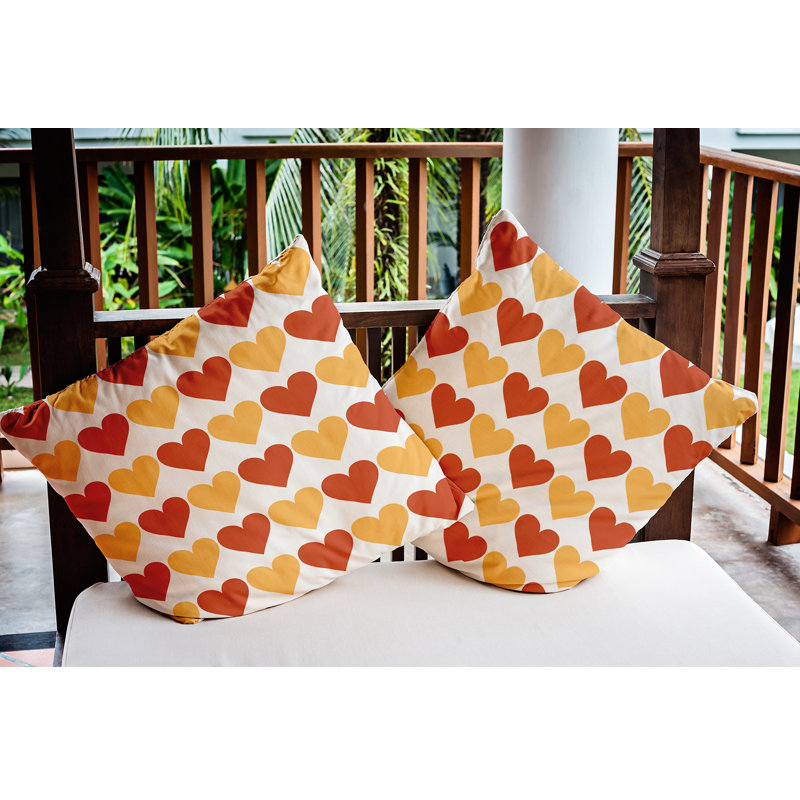 Geometric Outdoor Reversible Throw Pillow, 20" x 20"