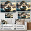 Golden Bonsai Tree - Art mural sur toile Bonsai-292243705-475204188
