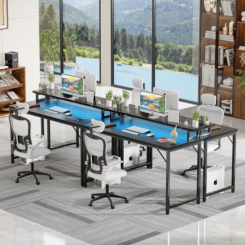 Bureau d'ordinateur Iancarlo, H 33,9 po x l 47,3 po x P 22,4 po, Noir