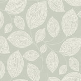 Contoured Leaves Floral Vinyl Wallpaper Roll