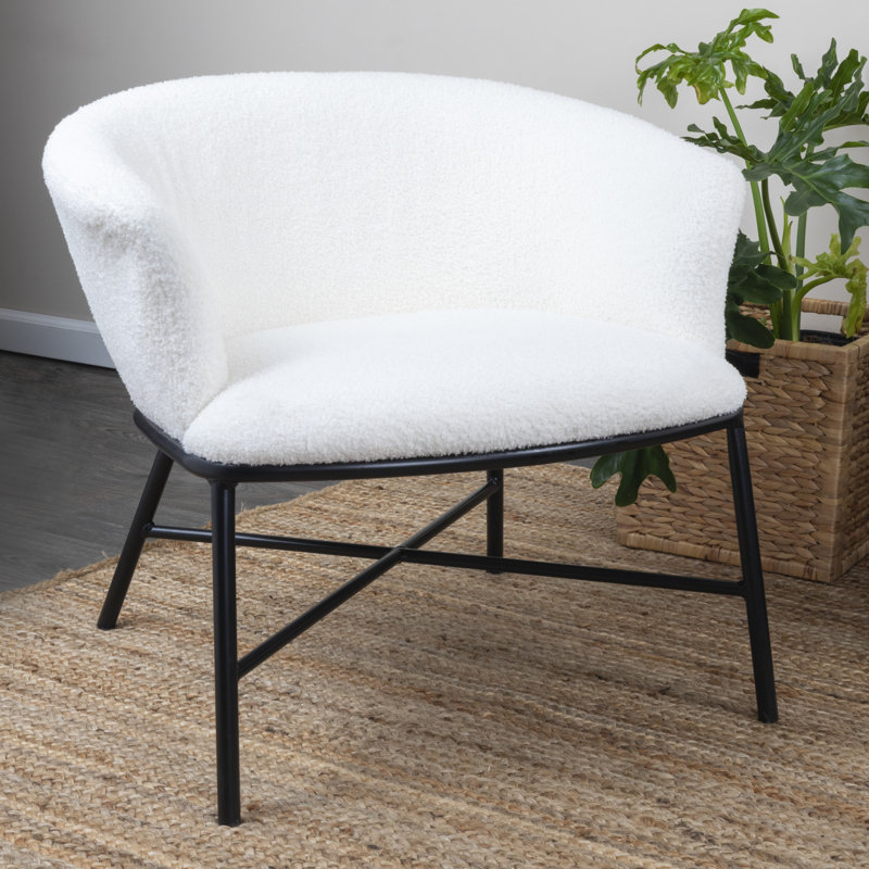 Fauteuil de 26 po de large Shoko, Blanc