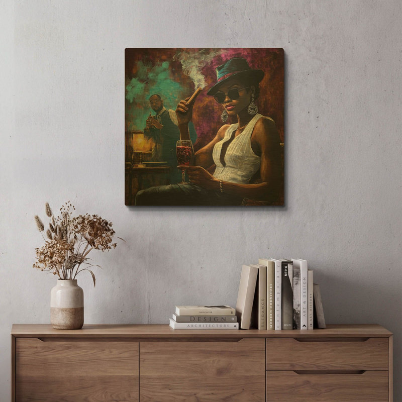  «Unwind 2» par Rich Monet, art mural en métal doré, 24 po x 24 po, 24 po x 24 po