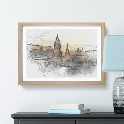 View of Edinburgh from Calton Hill - Picture Frame Graphic Art Print