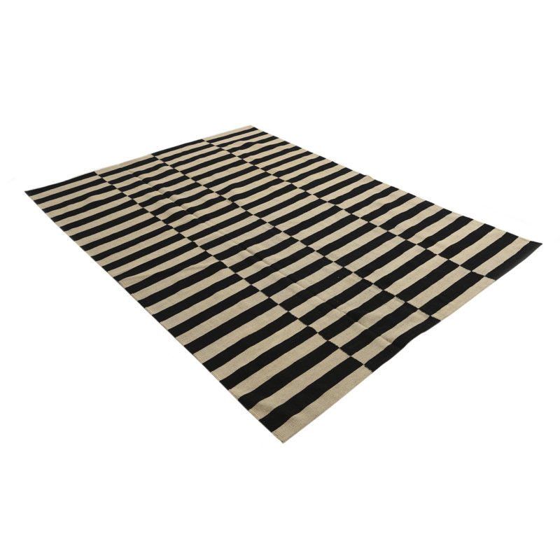 Tapis noir et blanc Jessen