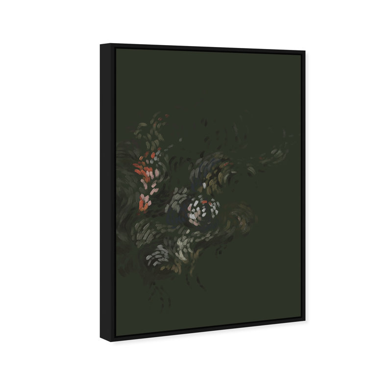 Dancing Petals II Print by Oliver Gal, 11"H x 16"W, Black Floater Frame