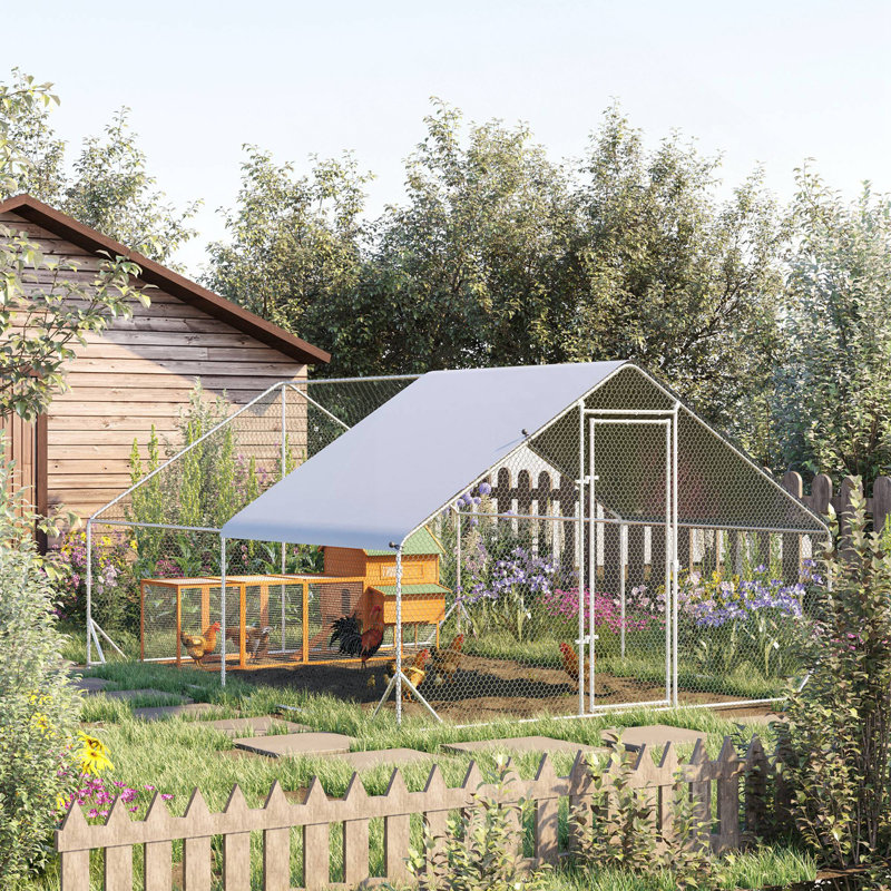 Grand poulailler Pawhut, H 78,72 po x l 157,44 po x P 118 po