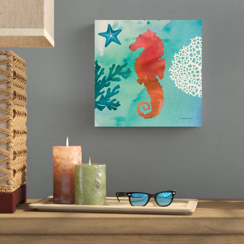Under the Sea I - Reproduction d'art sur toile tendue, H 12 po x l 12 po