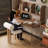 Nut-brown Rectangular Solid Wood Executive Desk-1777942018