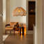 Luminaire suspendu 1 lumière Rattan Flower