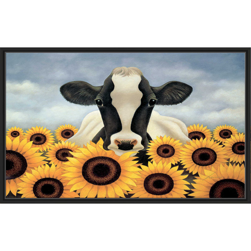 Entouré de - Peinture, Cadre flottant noir, H 31,5 po x l 51,5 po x P 2 po