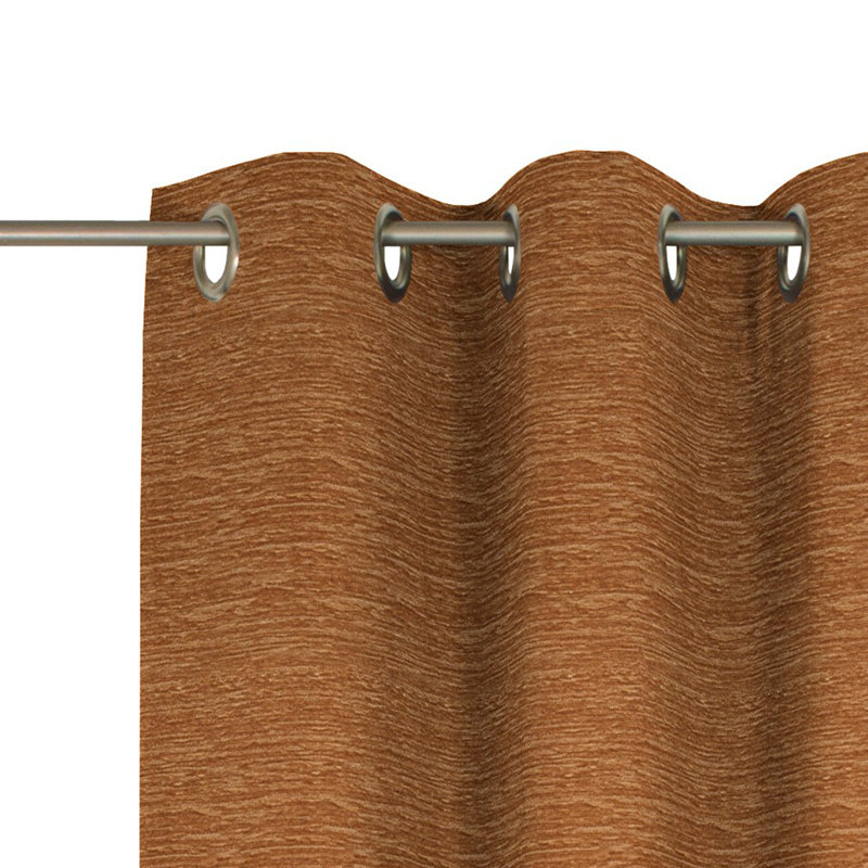 , Eyelet Scarf, Opaque, 132cm Width x 365cm Drop, Red-brown