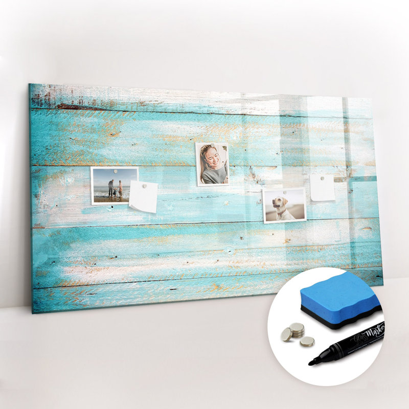 Magnetic Memo Board Whiteboard - 120 x 60 cm - With Marker and Magnets - Blue boards