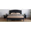 Structure de grand lit en bois avec tête de lit, lit plateforme rétro, tête de lit arquée traditionnelle et pied de lit, grand rangement sous le lit, aucun sommier tapissier requis, assemblage facile-133673473-133673475