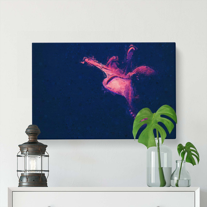 The Octopus in Abstract - Wrapped Canvas, 35cm H x 50cm W x 3cm D