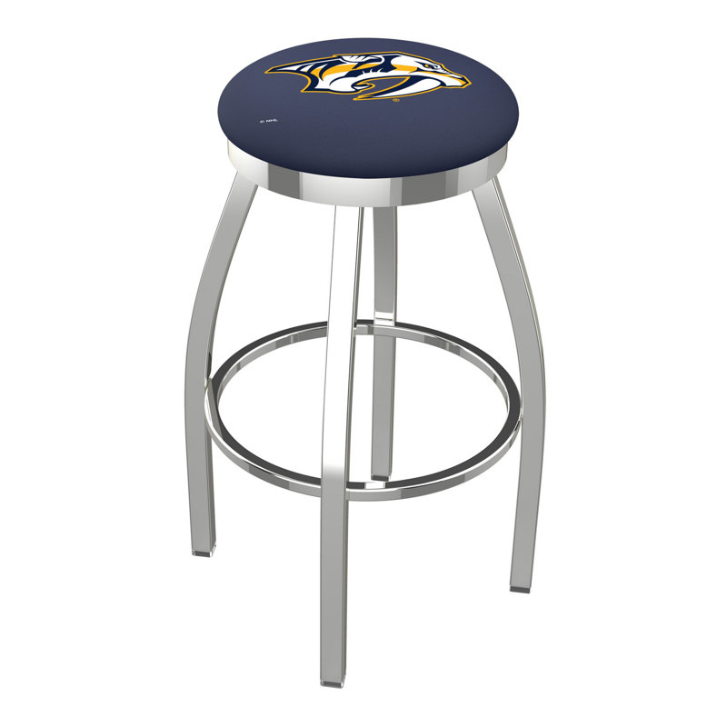 NHL Swivel Extra Tall Stool, Nashville Predators, Chrome, "Bar Stool (30" Seat Height)"
