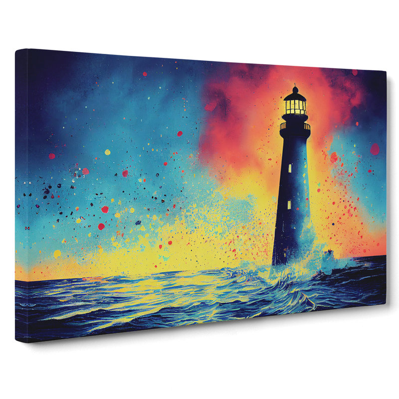 Lighthouse Splash Vol.2 Abstract - Wrapped Canvas, 40cm H x 60cm W x 3cm D