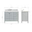 Meuble-lavabo simple 42 po avec comptoir Cambridge-88398672-134280783-134280784