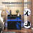 Salmeron RGB LED Light Nightstand End Side Table with Charging Port USB-406513760