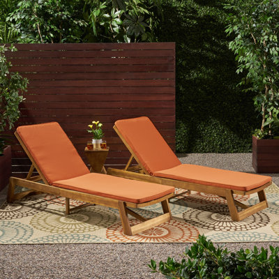 Chaise longue inclinable avec coussin Vinita