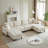 Oversized U-Shaped Modular Sofa, Sectional Sofa With 2 Pillows-1186022395