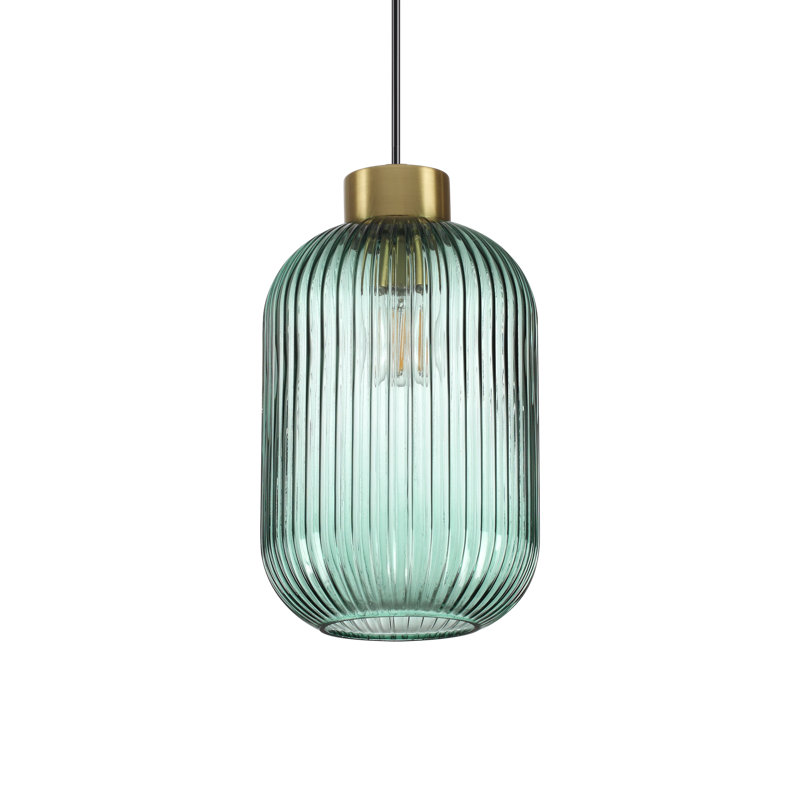 1 - Light Glass Jar Pendant, 245cm H x 20cm W x 20cm D