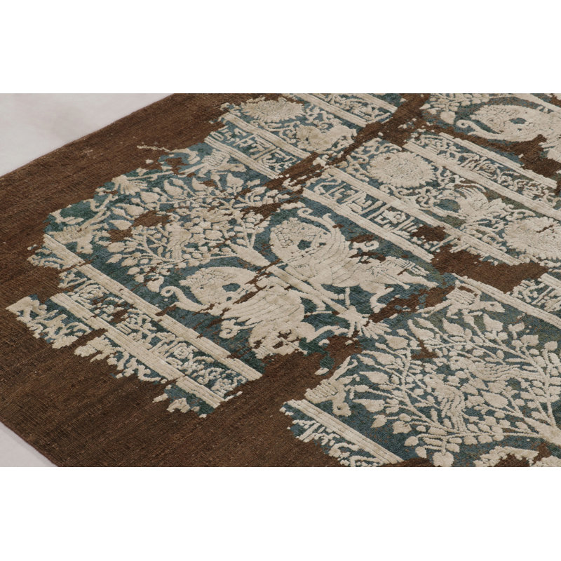 Modern One-of-a-Kind 9'0X12'0 Hand Knotted Area Rug