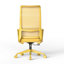 Chaise de bureau ergonomique 350LBS en filet respirant, support lombaire réglable, siège en mousse intégré, jaune-670024296-670024297