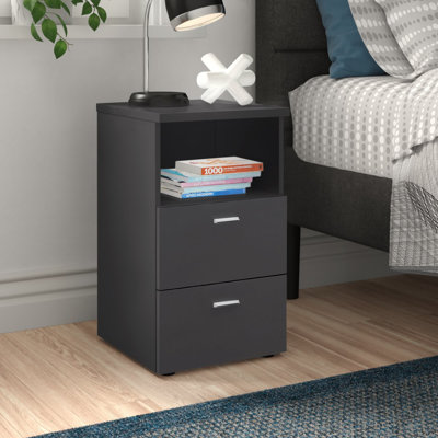 Gene 35cm W Manufactured Wood Bedside Table