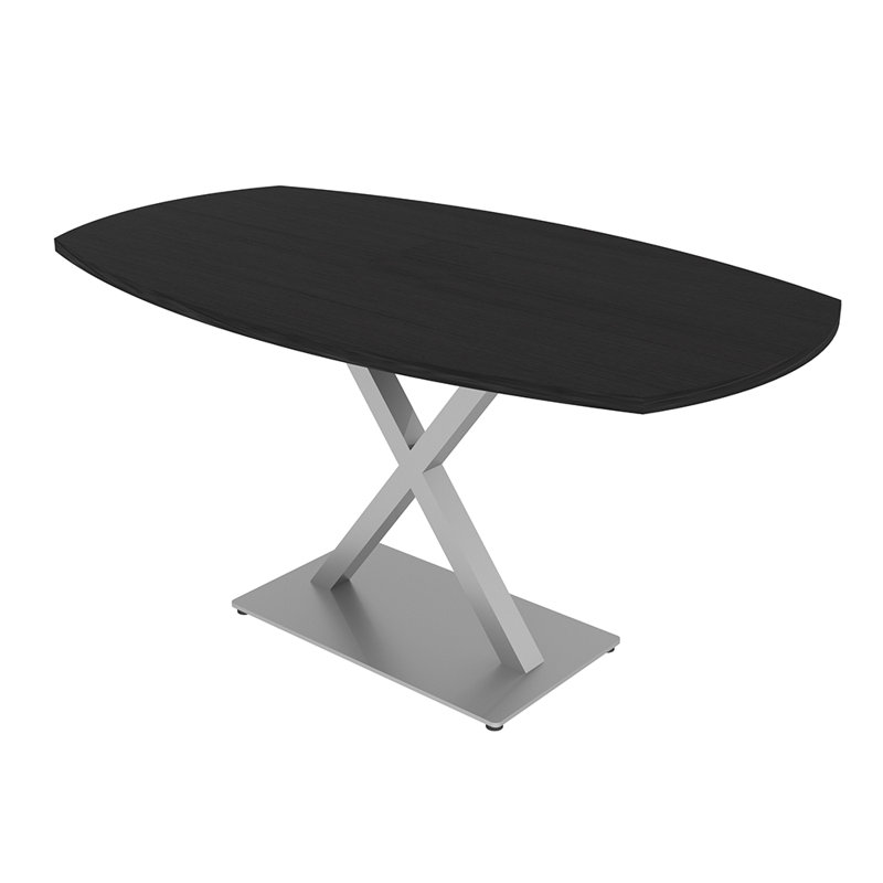 Table de conférence Pavert, H 30 po x l 60 po x P 36 po, Cyprès noir, Argent