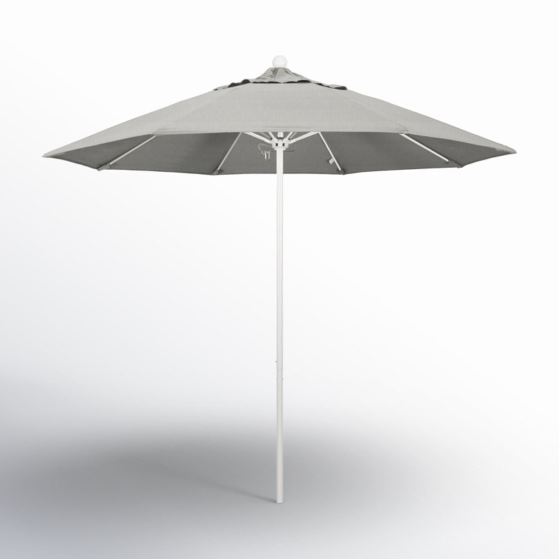 Parasol de marché 9 pi Maria, Toile granit Sunbrella®, Blanc