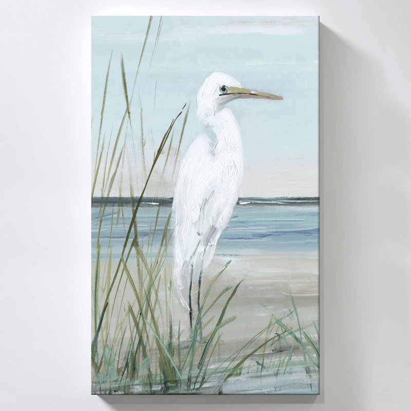 "Summertime Heron I" par Sally Swatland, reproduction sur toile, H 40 po x l 24 po x P 1,5 po